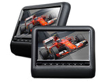 EONON 9" Digital Clip-On Screen Headrest Monitors Built-In DVD Player Speakers