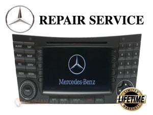 LCD REPLACEMENT SERVICE for MERCEDES COMAND NAVIGATION SYSTEM RADIO MONITOR DISPLAY
