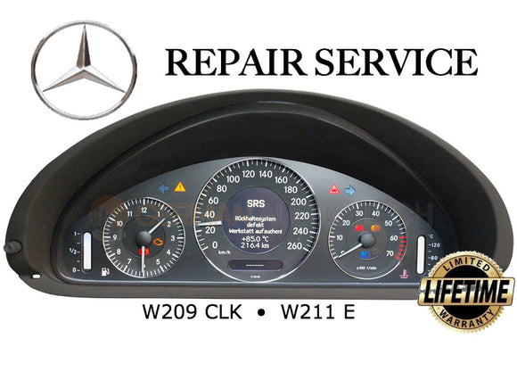 REPAIR SERVICE for MERCEDES BENZ W211 W209 W219 INSTRUMENT SPEEDOMETER CLUSTER