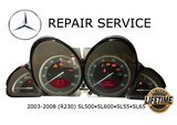 Repair Service for 2003 2004 2005 Mercedes Benz Speedometer Cluster Illumination R230 SL500 SL600 SL55 SL65