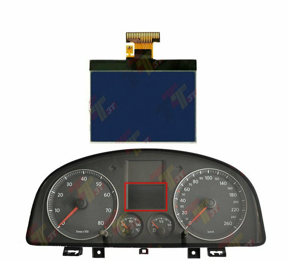 Odometer Half LCD Display for Volkswagen VW Golf V, Passat, Touran, Jetta mk6, Caddy and Skoda Instrument Cluster