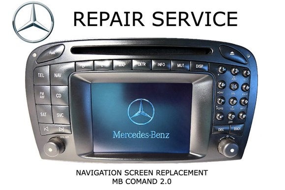 LCD Replacement Service for Mercedes-Benz MC Comand 2.0 Navigation Radio Display