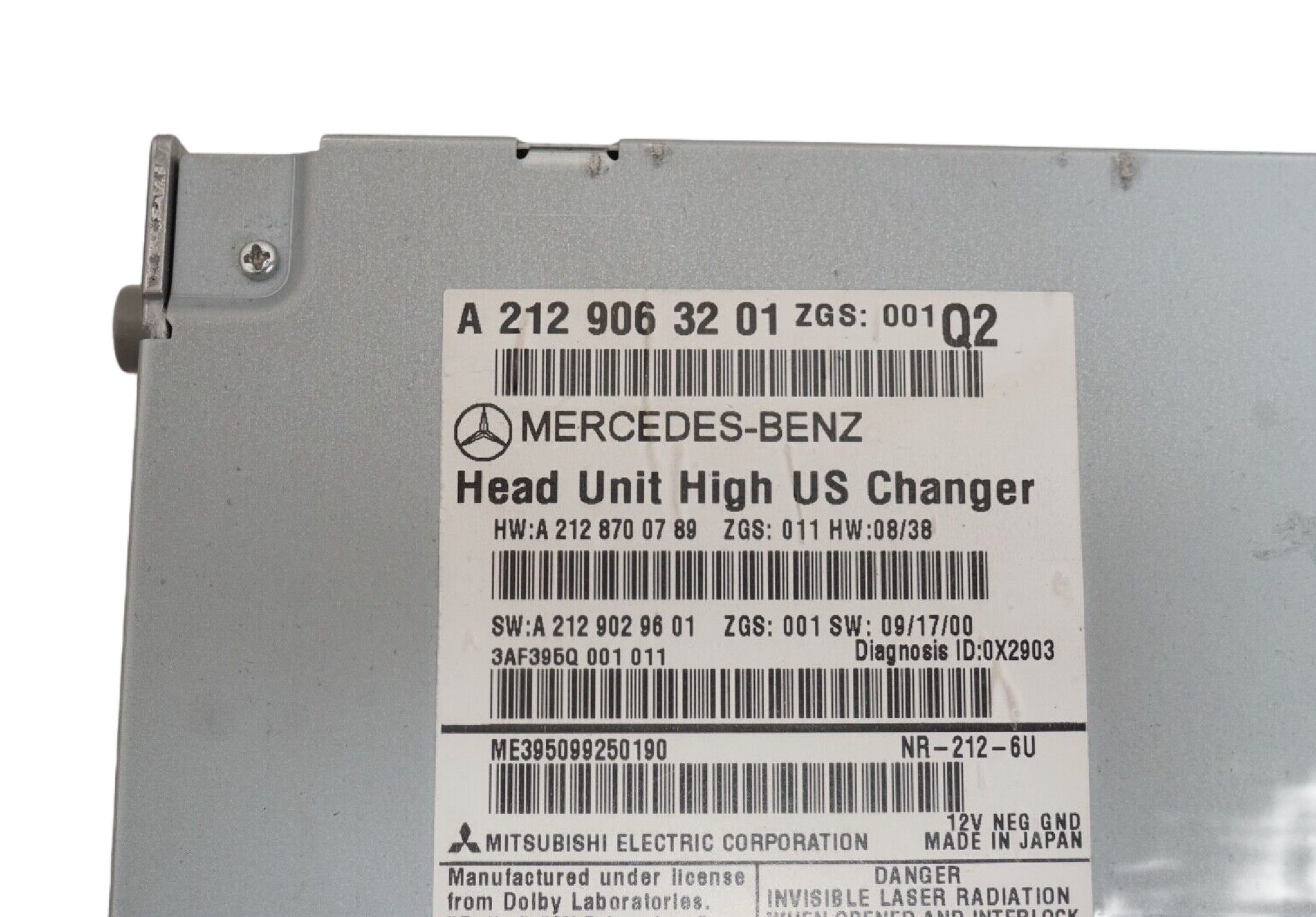 ベンツEクラス w212 純正HDDナビユニット A212 906 33 01 2010 - 2013 Mercedes-Benz W212 E-Class DVD Navigation Comand Head