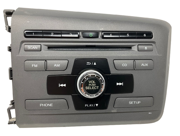 2012 Honda Civic Radio CD MP3 Player OEM 39100-TR0-A315-M1 Opt 2BC6