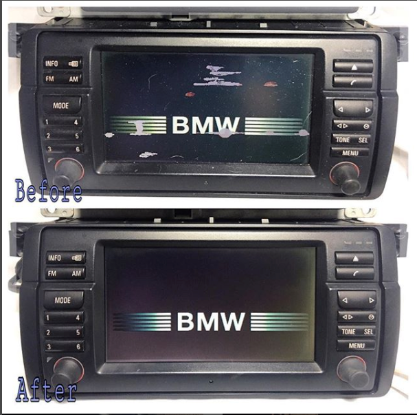 LCD REPLACEMENT SERVICE for BMW E38 740 E39 M5 E53 X5 16:9 WIDE SCREEN ...