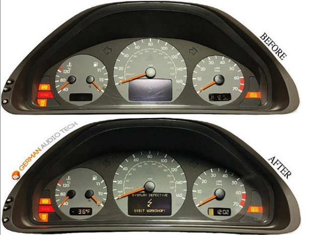 LCD Display Für Mercedes Armaturenbrett - Ersatz Für C-Klasse W202, E-Klasse W210