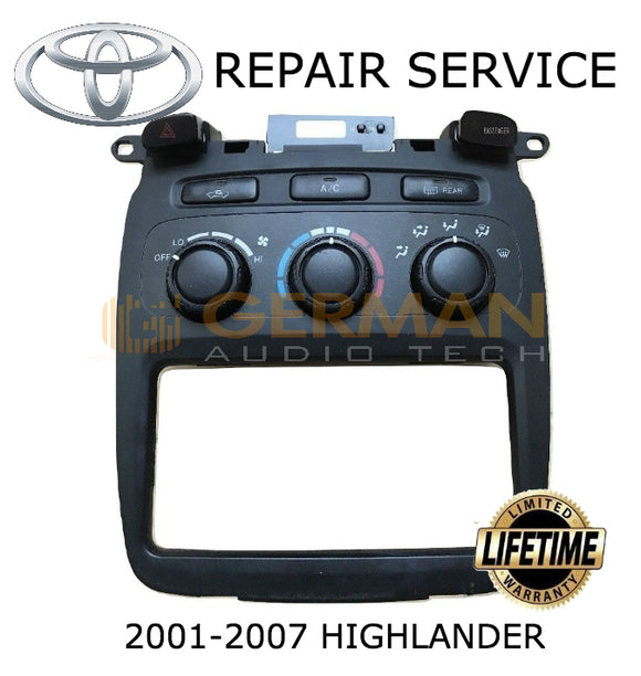 Repair Service for Toyota Highlander Climate Control 2001 2002 2003 2004 2005 2006 2007