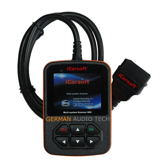 iCARSOFT i906 for VOLVO SAAB OBD2 Diagnostic SRS Fault Code Reset Scanner Tool