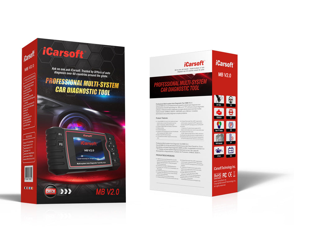 OBD2 Diagnostic Scanner for Mercedes-Benz Sprinter Smart iCarsoft MB V2.0