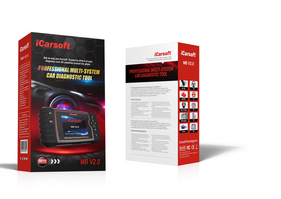 iCarsoft MB V2.0 Diagnostic Scanner Tool OBD2 Oil Reset SRS ABS for Mercedes-Benz/Sprinter/Smart