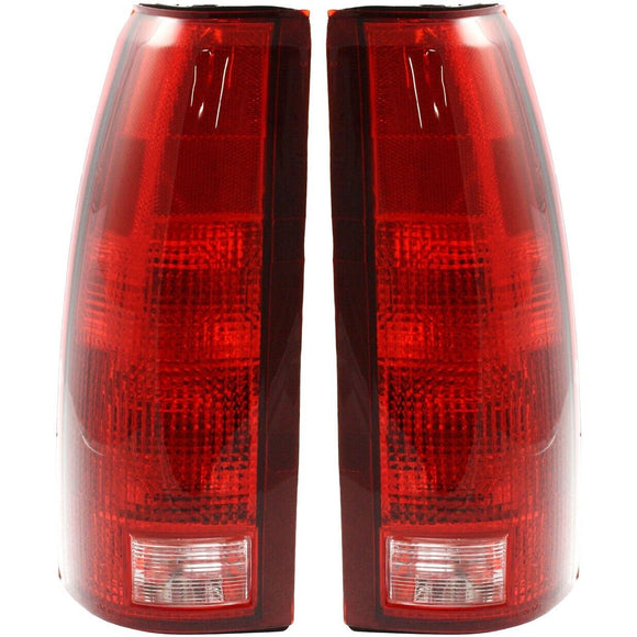 Set of 2 Tail Light For 1988-1998 Chevrolet Chevy K1500 Silverado LH RH w/ Bulb