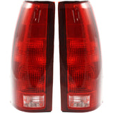 Set of 2 Tail Light For 1988-1998 Chevrolet Chevy K1500 Silverado LH RH w/ Bulb