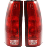 Set of 2 Tail Light For 1988-1998 Chevrolet Chevy K1500 Silverado LH RH w/ Bulb