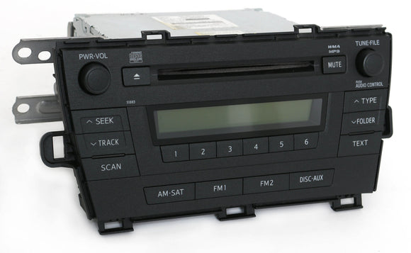 2010-2011 Toyota Prius AM FM Radio mp3 CD 86120-47290 Face ID 51883
