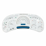 White Gauge Face Overlay for GM Silverado Sierra Tahoe LED Version Trans Temp