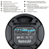 Portable Party Bluetooth PA Loudspeaker Rechargeable Dual Subwoofer With Karaoke Microphone Remote