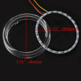 Set RGB 80MM COB LED Angel Eye Lights Halo Rings Phone APP Control Headlight DRL
