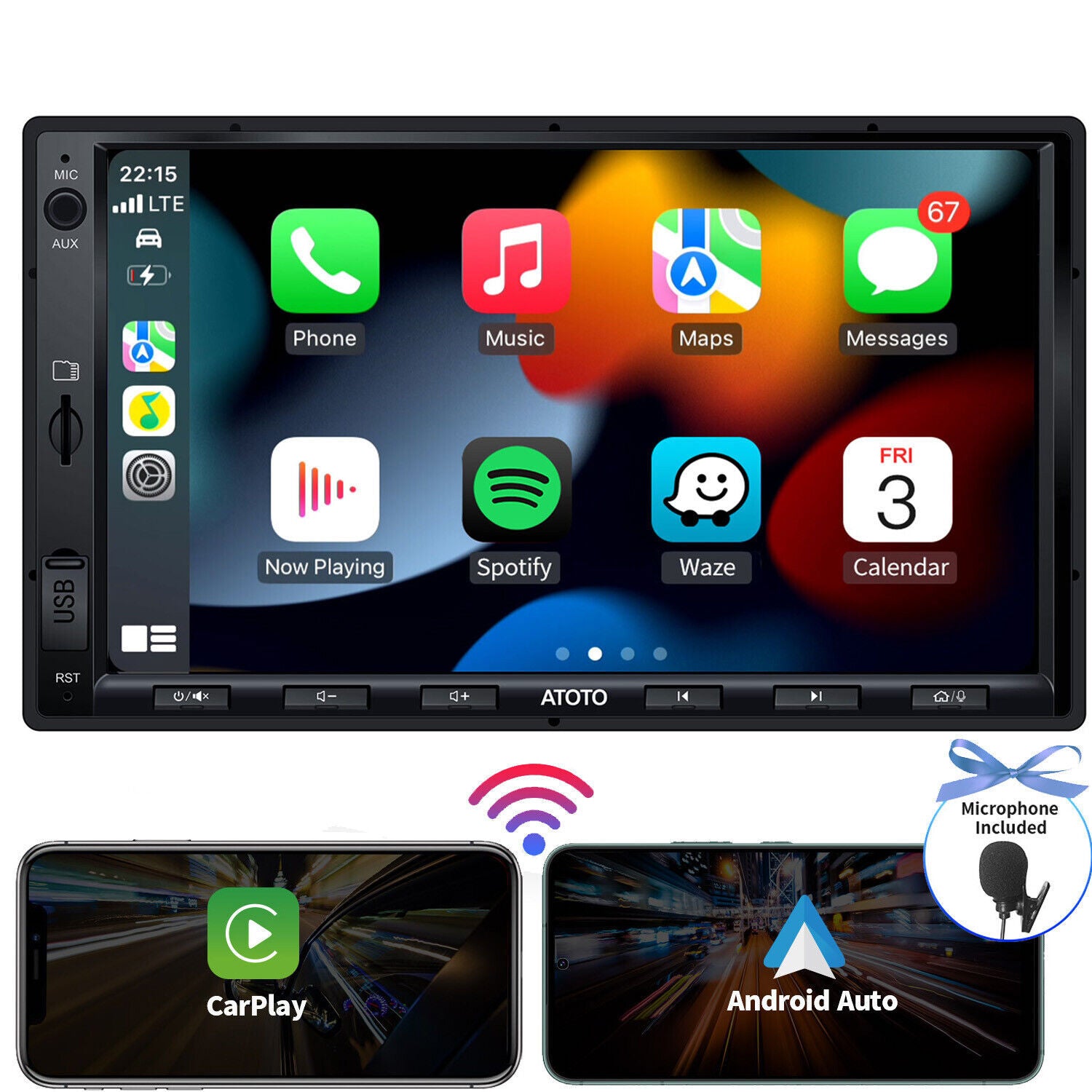 Android Radio Software Upgrade Android Radio Upgrade 7in 2DIN Car Stereo Wireless CarPlay & Android A ...