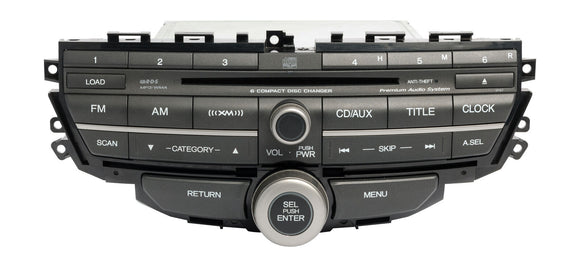 2010-2012 Honda Accord OEM Radio 6 Disc CD Player MP3 XM Ready 39100-TE0-L621-M1