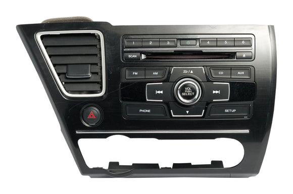 2013-2015 Honda Civic AM FM CD Player Radio OEM 39100-TS8-L314-M1 face 2XC6