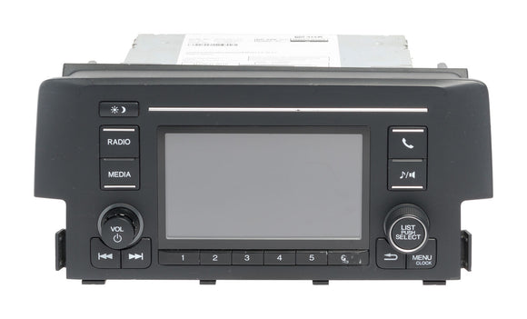 2016-2017 Honda Civic AM FM Radio Receiver CD MP3 Player Display 39100-TBG-A11