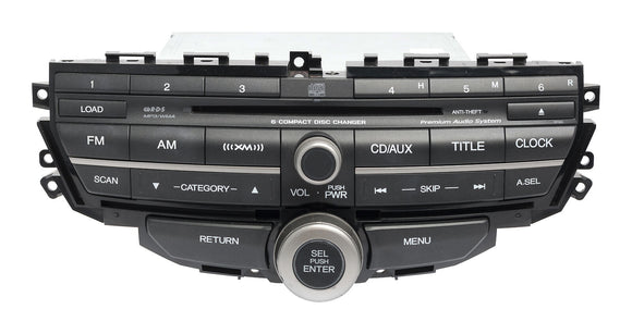 2012 Honda Crosstour AM FM XM Radio 6 Disc CD Player Satellite 39100-TY4-A012-M1