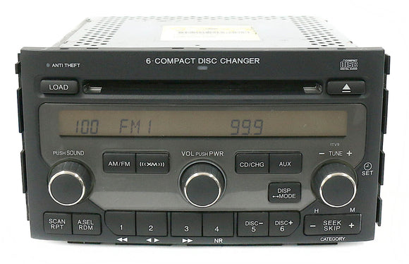2006-2008 Honda Pilot Radio AM FM 6 Disc CD Player OEM 39100-S9V-A610 1TV9