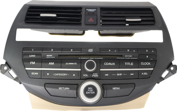 2008-09 Honda Accord OEM AM FM 6 CD Player 39101-TA0-A413-M1 Face 3PA0