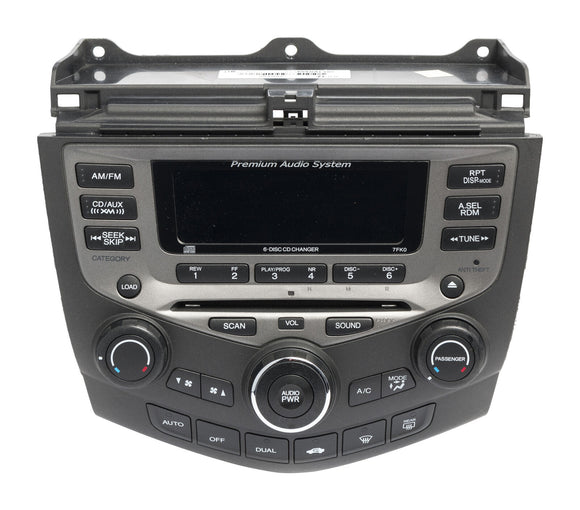 2007 Honda Accord AM FM Radio OEM CD Player 39175SDAL610M2 Face 7FK0