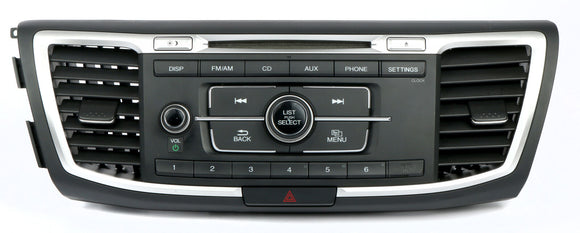 2013-2015 Honda Accord AM FM CD Player Auxiliary Radio with Air Vents OEM 39100-T2A-A220