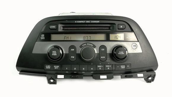 2005-2010 Honda Odyssey OEM AM FM Receiver 6 Disc Changer 39100-SHJ-A110 Face 1XU8