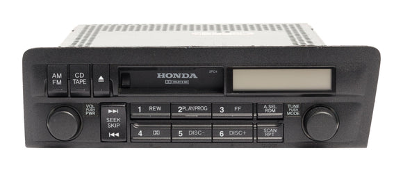 2001-2002 Honda Civic AM FM Radio Cassette Player 39100-S5P-A110-M1 face 2PC4
