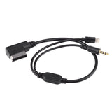 VOLKSWAGEN AUDI 3.5MM AUX AMI MMI iPhone Android USB Music Interface Adapter Cable Cord