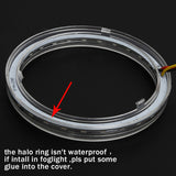 Set RGB 80MM COB LED Angel Eye Lights Halo Rings Phone APP Control Headlight DRL