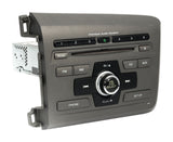 2012 Honda Civic AM FM Radio Single Disc CD MP3 Player 39100-TR0-A91 face 4PC5