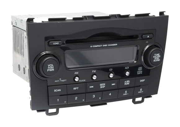 Honda CR-V 2007-2009 AM FM 6 Disc CD Player Radio 39100-SWA-A004 Face 1XN0