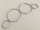 Gauge Rings Set for BMW E30 3-Series Instrument Speedometer Cluster (Silver or Chrome)