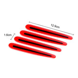 4x Red Carbon Fiber Reflective Strip Car Door Handle Safety Warning Sticker Trim