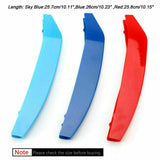 New 3PCS 3D Kidney Grille Tech Tricolor Cover Stripe Clips Compatible With BMW X5 19 F15