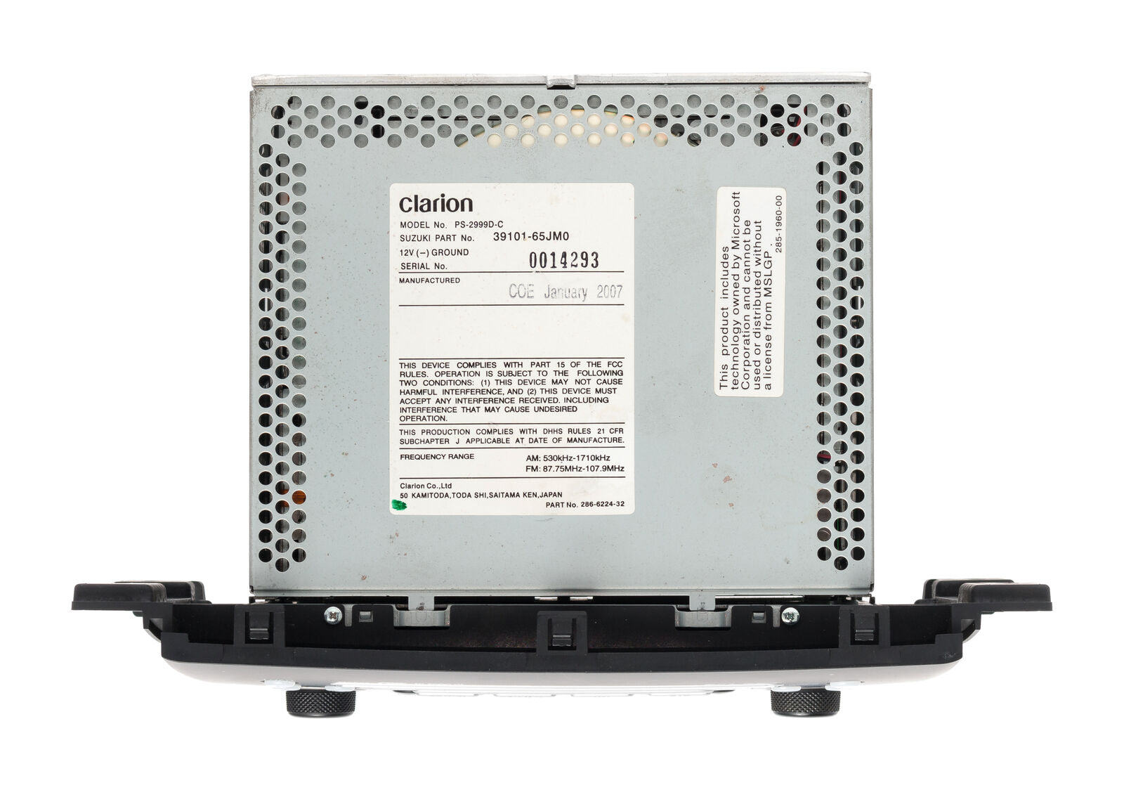 2006-2008 Suzuki Vitara AM FM XM Radio CD Player OEM 3910165JM0 ...