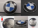 New BMW Hood Roundel Emblem Badge Chrome 82mm 2 PINS