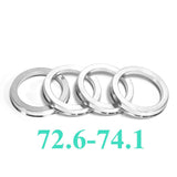 Wheel Hubcentric Ring Set for BMW E30 325i M3 E28 535i M5 E24 635 E34 E36 74-72.56mm