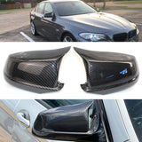 Set of 2 Carbon Fiber Side Mirror Cap Covers for 2011-2013 BMW F10 535i 550i 530d 528i