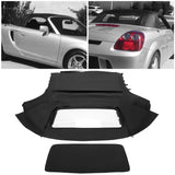 Convertible Soft Top W/ Heated Glass Window for Toyota MR2 Spyder 2000-2007 Black