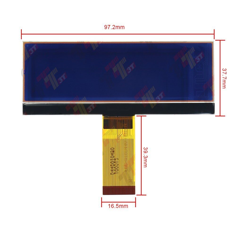 Display LCD Per Autoradio Nissan - Sostituzione Schermo Cruscotto, Compatibile Con Qashqai, Juke, Navara, Dualis 2010-2015, 97.5x38 Mm