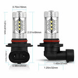 H10 LED Fog Light Bulbs Conversion Kit 6000K Super White for 2005-2013 Corvette C6 Z