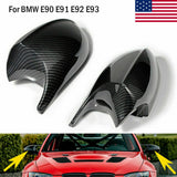 Carbon Fiber Mirror Cover Cap For BMW E90 E91 E92 E93 Pre-LCI 323i 328i M3-Style