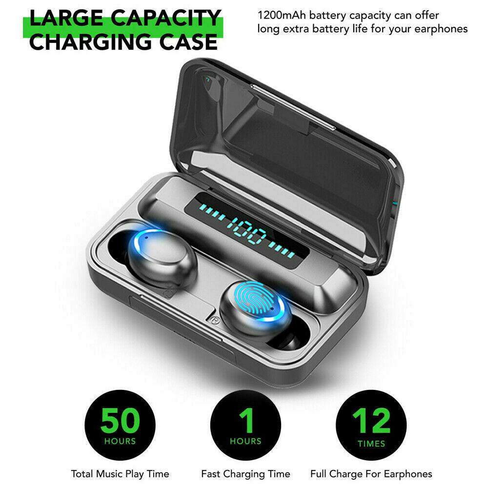 Bluetooth Earbuds for iPhone Samsung Android Wireless Earphone IPX7 WaterProof