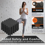 12pcs EVA Exercise Floor Mat Yoga Gym Garage Home Tiles Flooring Fitness Workout