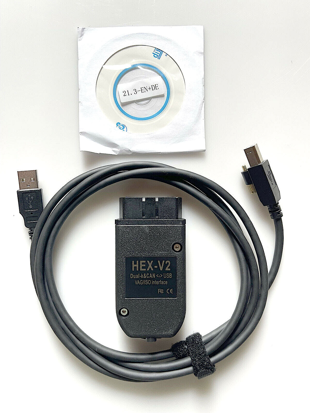 VCDS Vag Com 21.3.0 21.3 HEX V2 CAN USB OBD 2 Scanner Programming